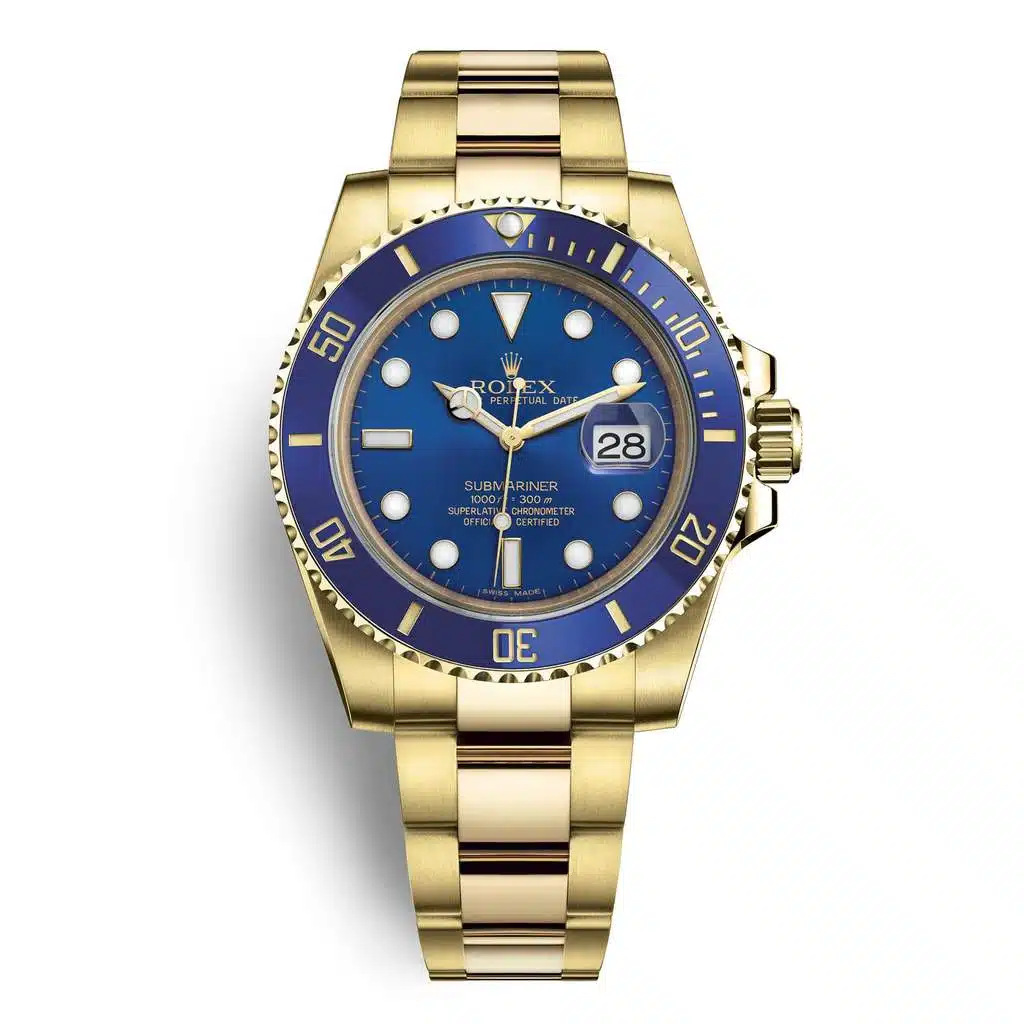 0F002809-E650-4D51-8382-795B8E01993F Rolex Submariner 116618LB Oyster Perpetual Date Blue Dial Men’s Watch