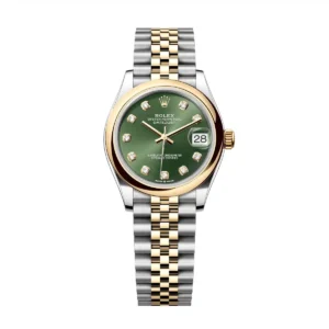 Rolex Datejust 31mm 278243-0030 Olive Green Dial Yellow Rolesor Jubilee Watch