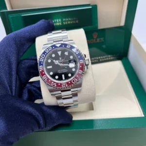 ii 40mm steel "pepsi" black dial oyster bracelet (126710blro)