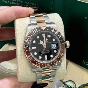 126711chnr rose gold / steel black dial