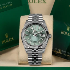 Rolex Sky-Dweller 336934-0002 Green Dial Jubilee Bracelet
