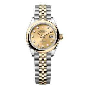 Rolex Lady-Datejust Champagne Diamond Dial Jubilee Bracelet
