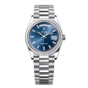 Rolex Day-Date 36mm 128396TBR-0024 Bright Blue Dial President Bracelet
