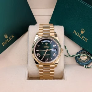 Rolex Day Date 228238-0069 Green ombré Dial Yellow Gold President 40mm