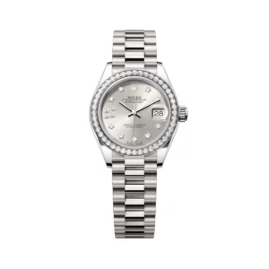 Rolex Lady-Datejust 279139RBR-0003 Silver Diamond-Set Dial White Gold Bracelet