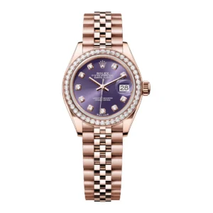 Rolex Lady-Datejust 279135RBR-0011 Aubergine Diamond Dial Jubilee Bracelet