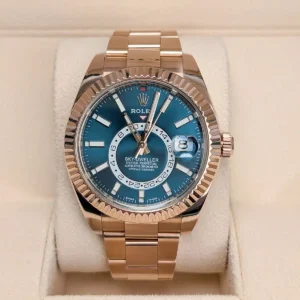 Rolex Sky-Dweller 42mm Aftermarket Blue-Green Dial Watch
