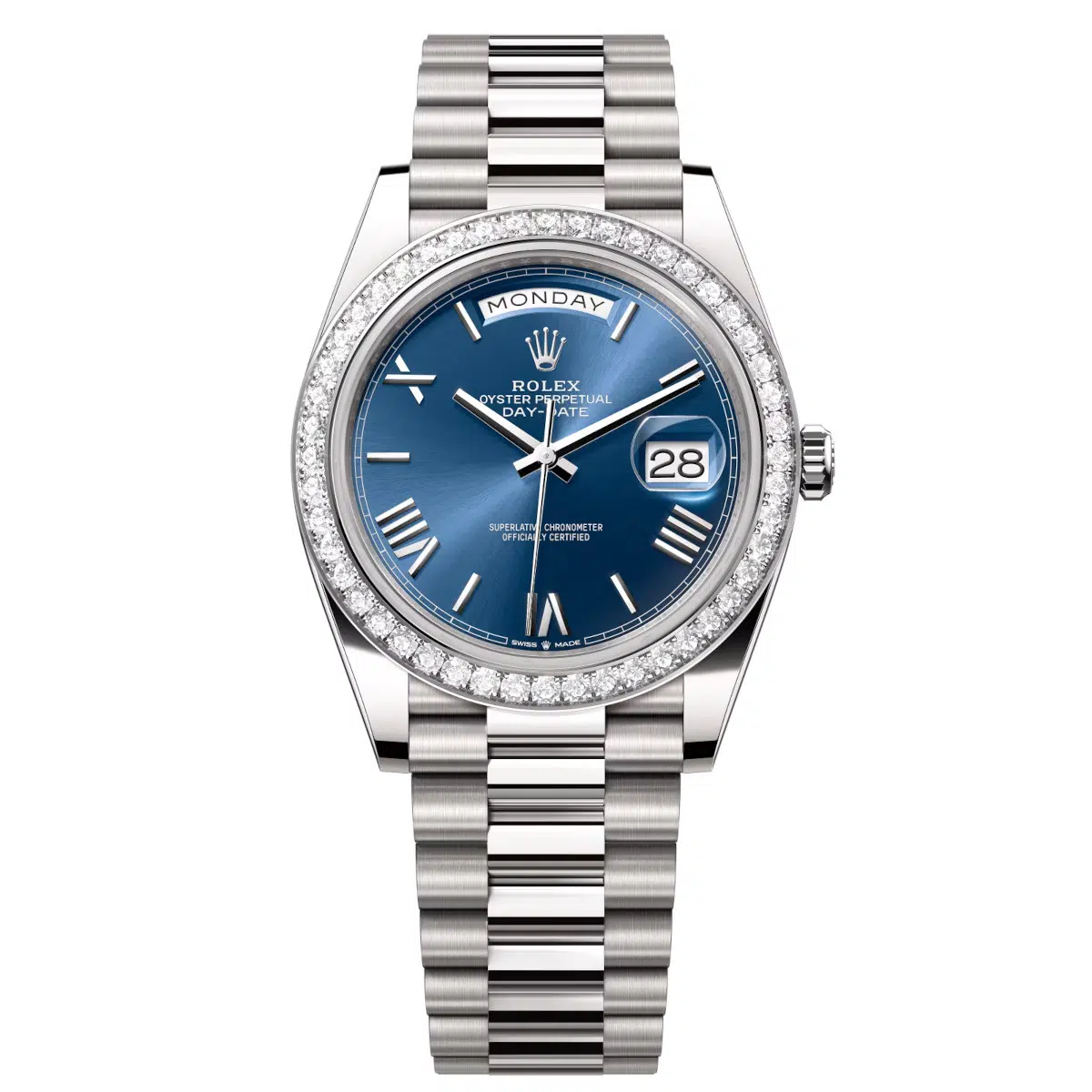 ECFD44E3-C980-4E1A-8996-AF6292A83B8B Rolex Day-Date 40mm 228349RBR-0005 Bright Blue Dial President Bracelet